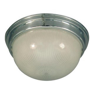 1920-30s French Holophane Overhead Flush Mount Fixture or Wall Sconce, Art Deco Period For Sale