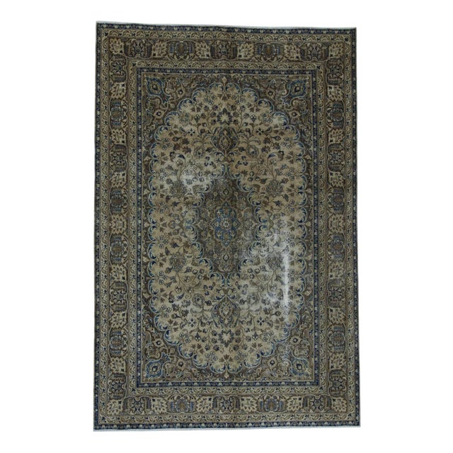 Vintage Middle Eastern Hand-Knotted Rug For Sale