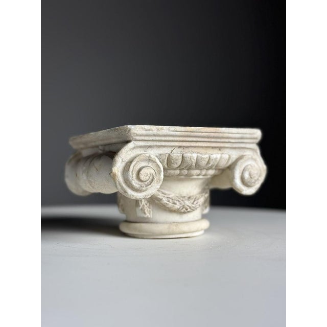 Ionic Hand Carved Marble Capital For Sale - Image 10 of 12
