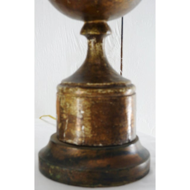Pair of 19th Century Gilded Pedestal Lamps For Sale - Image 4 of 8