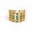 Metal Radiant Majesty Emerald Gold Adjustable Cuff Ring, Size 8 For Sale - Image 7 of 7