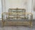 19th Century French Belle Époque Full Bronze Iron Brass and Glass Bedframe For Sale - Image 4 of 12