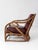 Wood Antique Rattan Lounge Chair With Oxblood Cushions For Sale - Image 7 of 18