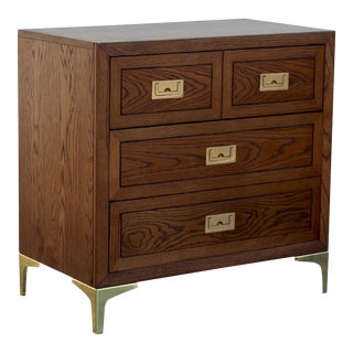 Late 20th Century Campaign Style Chest of Drawers For Sale