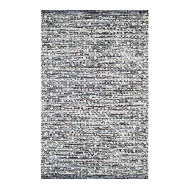 Dash & Albert by Annie Selke Hobnail Blue Indoor/Outdoor Rug, 7' 6" x 9' 6" For Sale