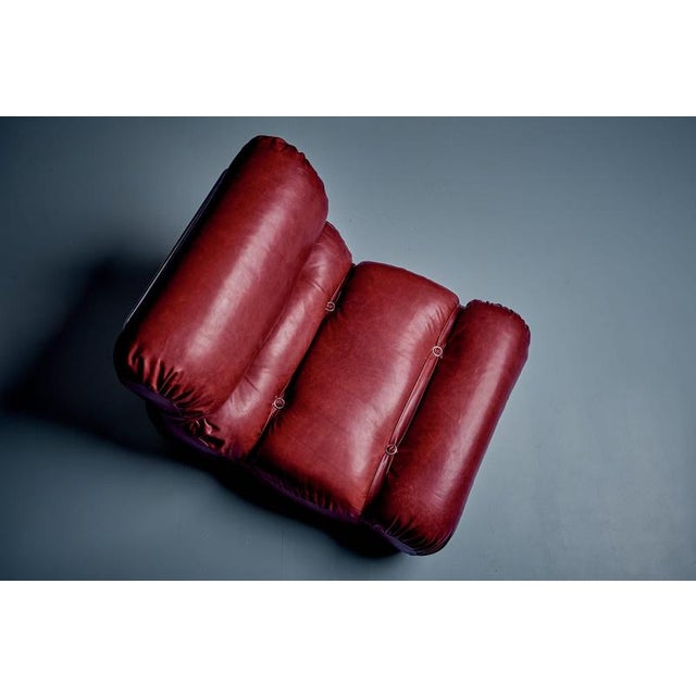 Red Space Age Lounge Chairs attributed to Gastone Rinaldi, 1970s, Set of 2 For Sale - Image 8 of 13