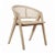 Contemporary Matthew Izzo Home Aero Cerused Oak Barrel Back Chair For Sale - Image 3 of 5