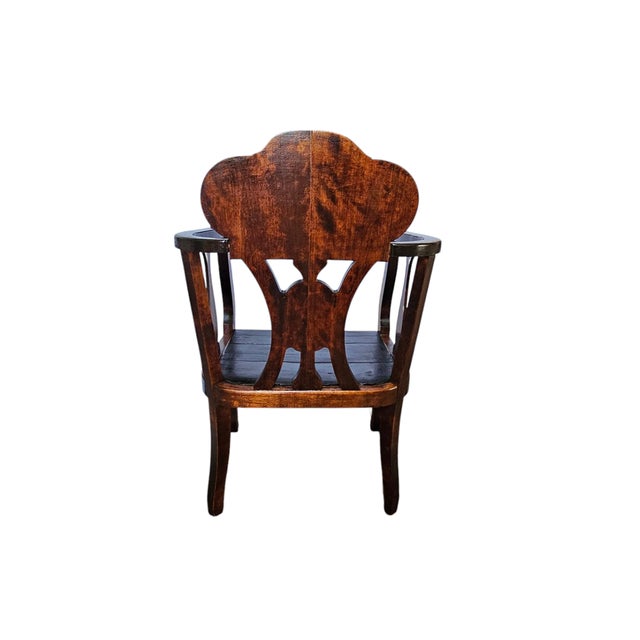 Late 19th Century Antique Throne Chair Carved Lion Head Arms For Sale - Image 10 of 12