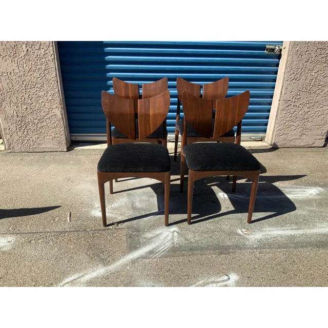 Mid-Century Modern Mid Century Style Solid Walnut Butterfly Dining Chairs - Set of 4 For Sale - Image 3 of 7