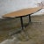 Mid-Century Modern MCM Eames Herman Miller Racetrack Oval Conference or Dining Table Black & Aluminum Universal Segmented Base & Blonde Laminate Top For Sale - Image 3 of 12