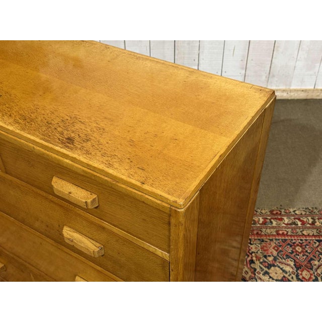 English Oak Chest of Drawers, 1950s For Sale - Image 12 of 15