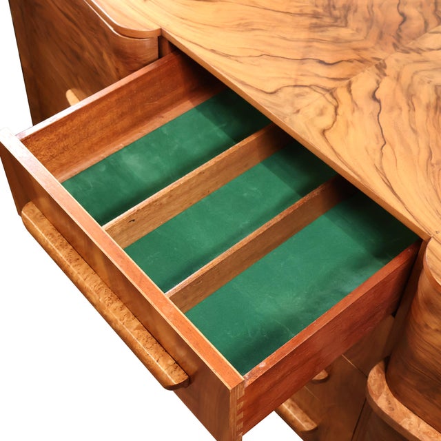 Art Deco Burl Walnut “Talent Series” Sideboard, Stamped F. H. Marshall & Co. For Sale - Image 9 of 12