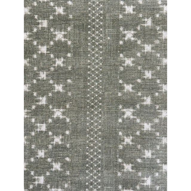 McLaurin & Piercy Nagoya Linen Fabric in Moss 1 3/8 Yards For Sale - Image 4 of 5