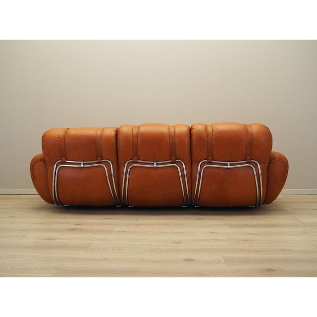 Metal Vintage Spage Age Orange Sofa, 1960s For Sale - Image 7 of 18