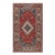 Vintage Turkish Rug in Red With Colorful Floral Medallion, From Rug & Kilim For Sale