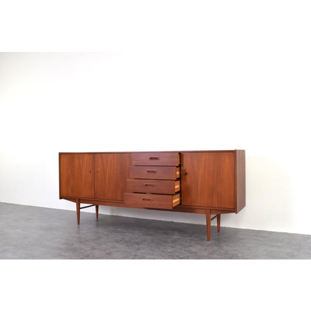 Brown Mid-Century Modern Danish Teak Sideboard, 1960s For Sale - Image 8 of 15