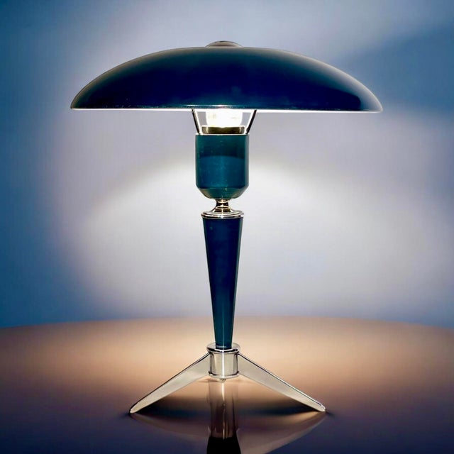 Metal Mod. Biju Table Lamp by Louis Christiaan Kalff for Philips, 1955 For Sale - Image 7 of 9