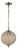 Vintage Aloadecor 2-Light W12 In. Warm Brass Globe Chandelier Small Crystal Chandelier Cage-Style Shade Pendant Light For Sale