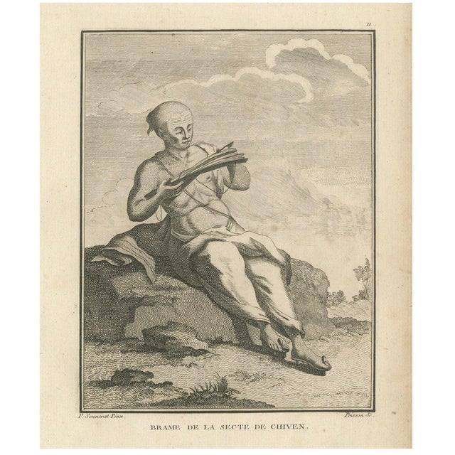 Shaivite Brahmin Reading Scriptures, 1806, Paper For Sale