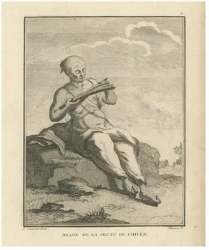 Shaivite Brahmin Reading Scriptures, 1806, Paper