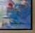 18in X 22in Modern Contemporary Framed Blue Abstract on Canvas. For Sale - Image 4 of 4