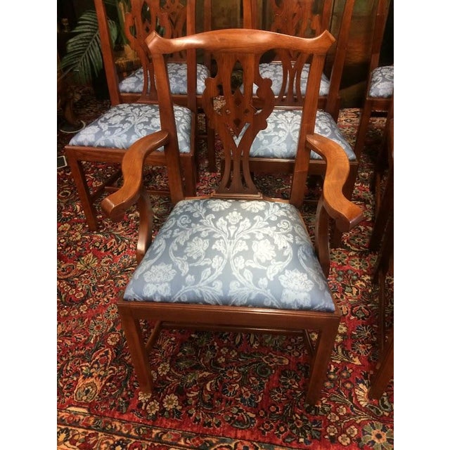 Item: Vintage Henkel Harris Dining Chairs in Cherry, Set of Ten. Age & Condition: Circa 1990-2000. Good, with a few light...