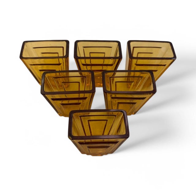 Art Deco Decanter and Glasses, Set of 7 For Sale - Image 5 of 8