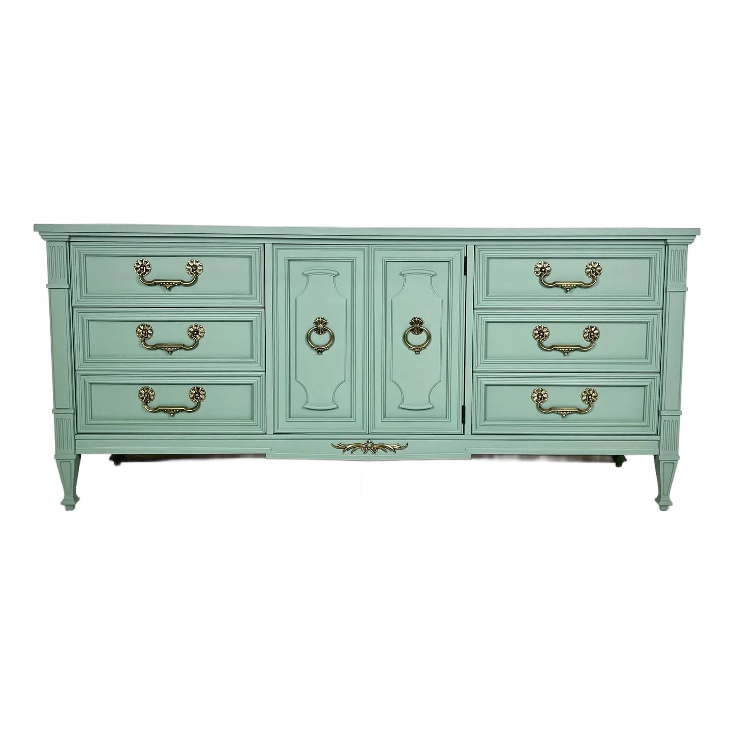 Vintage Southfield Green Drexel Chest of Drawers | Chairish