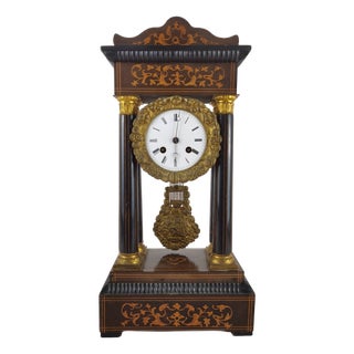 Antique French Pendulum Clock, 1845 For Sale