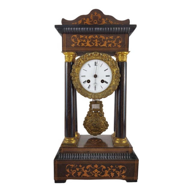 Antique French Pendulum Clock, 1845 For Sale