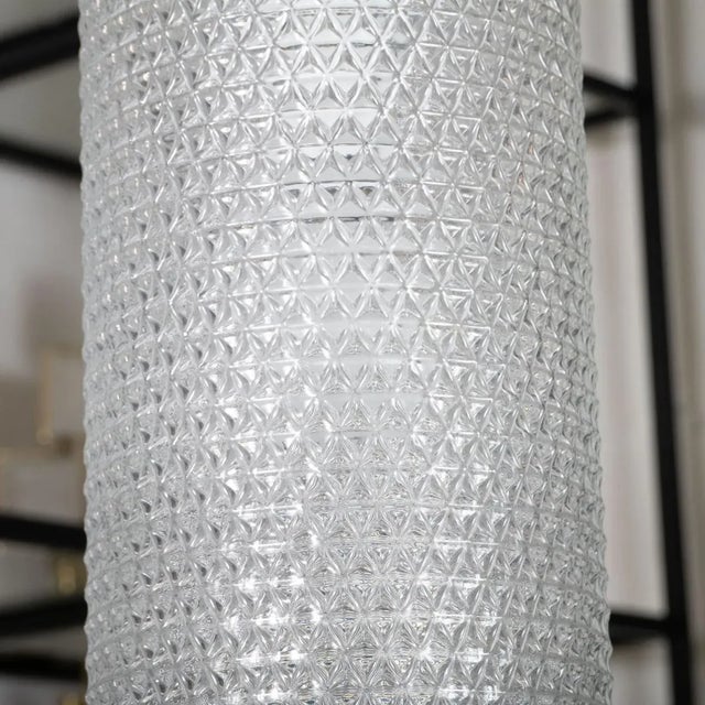 Molded Cylindrical Glass Pendant For Sale In New York - Image 6 of 8