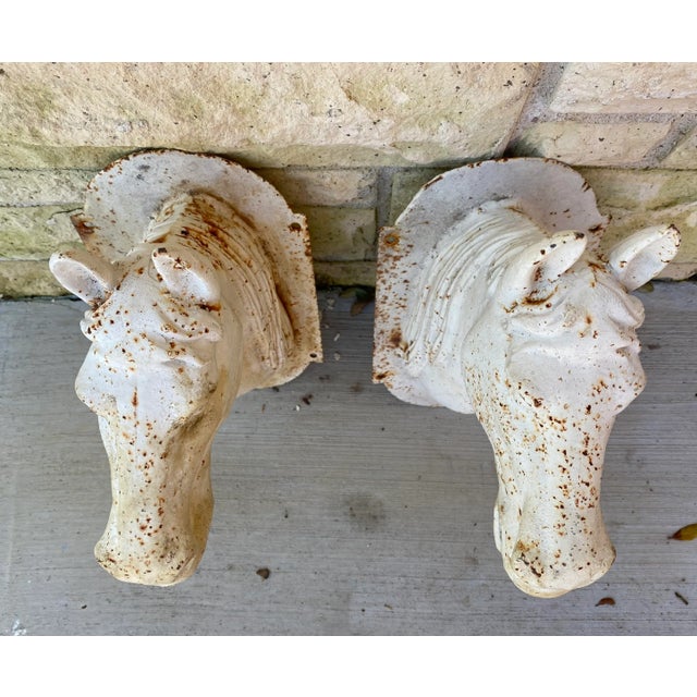 Antique Cast Iron Horse Head Bust For Sale - Image 10 of 13