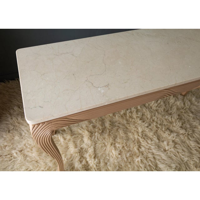 Wood Postmodern Gabriella Crespi Style Split Reed Console Table For Sale - Image 7 of 13