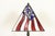 Late 20th Century Arts & Crafts Table Lamp With American Flag Stained Glass Shade For Sale - Image 5 of 13