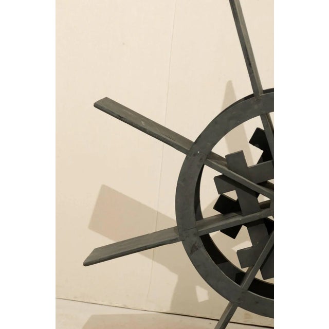 Water Wheel Decoration of Ebonized Jackwood From Kerala, India For Sale - Image 4 of 10