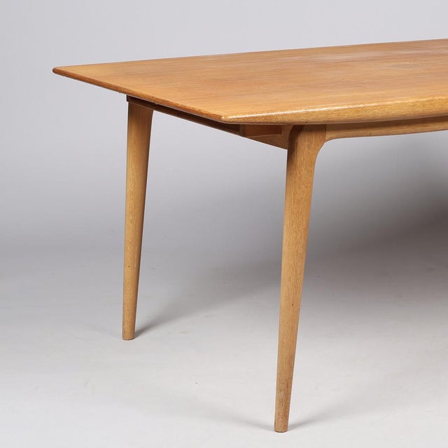 Beige Mid-Century Model 371 Dining Table in Oak by Alfred Christensen for Slagelse Møbelfabrik, Denmark For Sale - Image 8 of 12