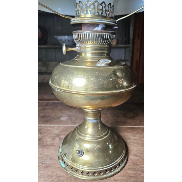 Late 19th Century Bradley and Hubbard Lamp With Original Hand Painted Shade For Sale - Image 9 of 17