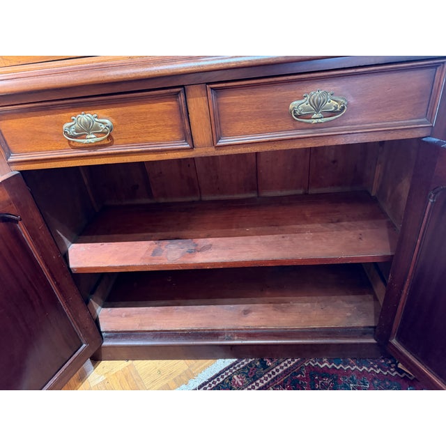Chestnut English Antique Mahogany Bookcase, 1800s For Sale - Image 8 of 11