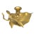 Vintage Solid Brass Leaf Candlestick Holder For Sale