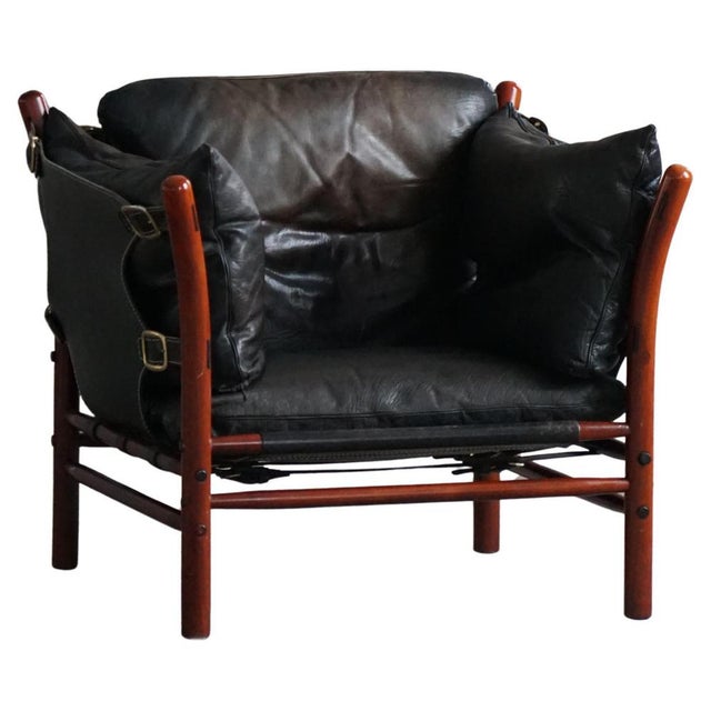Vintage Ilona Lounge Chair in Stained Beech and Leather by Arne Norell for Aneby Mobler, 1960s For Sale - Image 18 of 18
