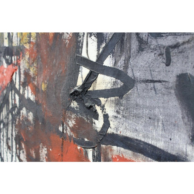 1960s Untitled Abstract on Canvas by Phil Lewis For Sale - Image 4 of 10