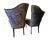 Animal Skin 19th-Century High Back Armchairs Set For Sale - Image 7 of 7