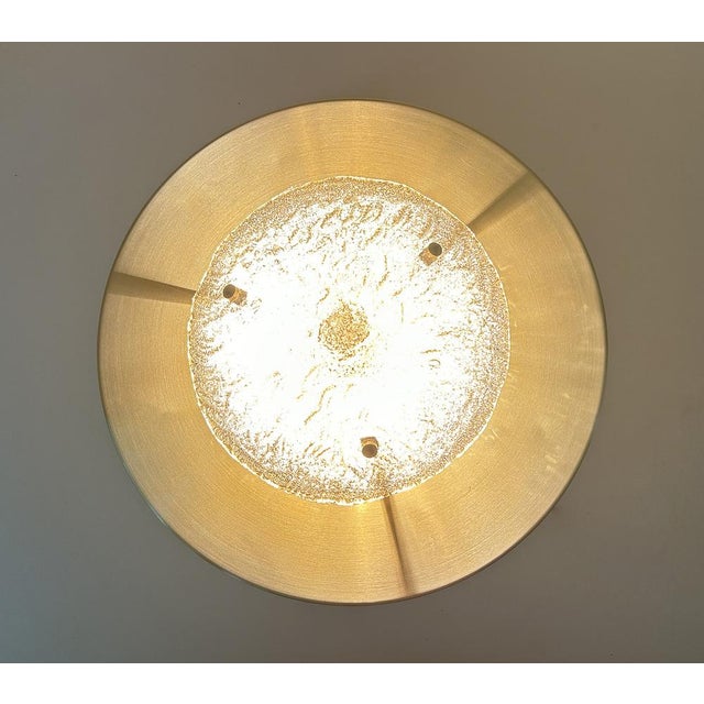 Gold Large Murano Glass Ceiling Light from Honsel, 1960s For Sale - Image 8 of 18