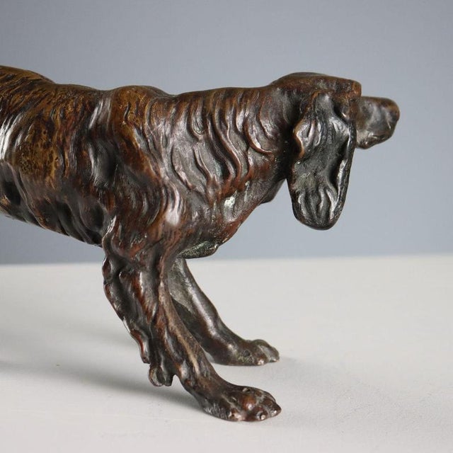 Wood Hunting Dog in Bronze For Sale - Image 7 of 9