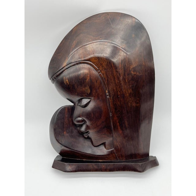 African Maasai Sculpture in Makassar Ebony, 1970s For Sale - Image 3 of 14