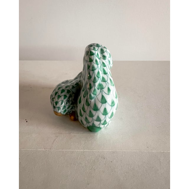 Herend Hand-Painted Green Fishnet Bunny Couple Figurine, Hungary, Late 20th Century For Sale In Pittsburgh - Image 6 of 10