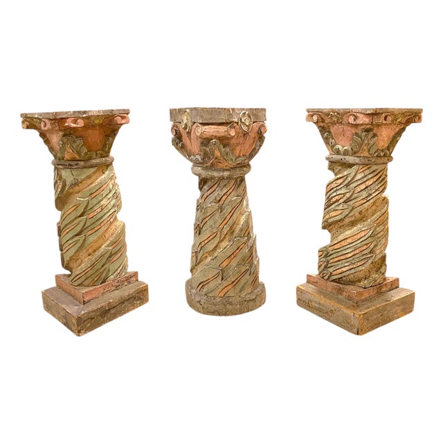Antique Italian Column Pilasters 18th/19th Century Architectural Salvage Decor For Sale