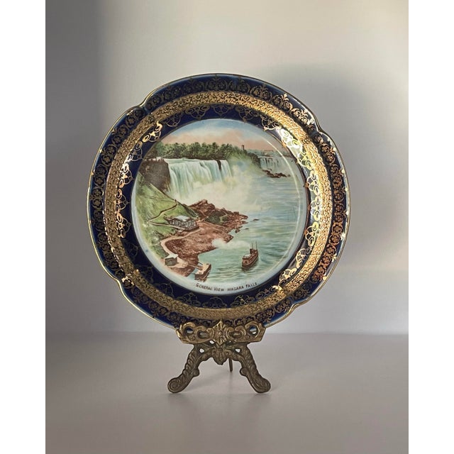 Traditional Antique Niagara Falls Plates- Set of Four For Sale - Image 3 of 4