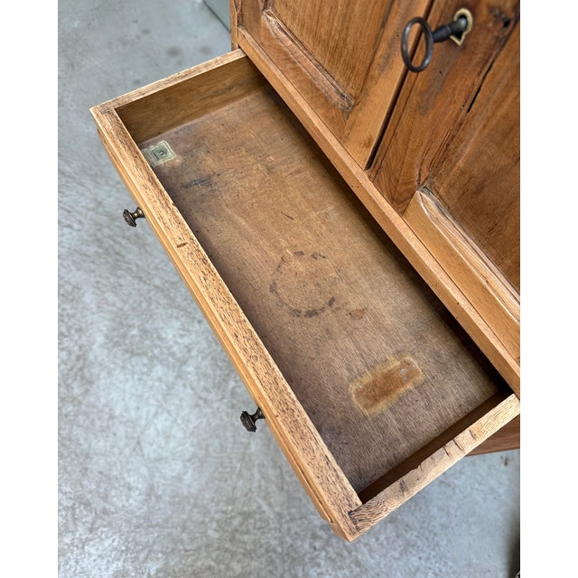 Wood Small Walnut Veneer Buffet For Sale - Image 7 of 16