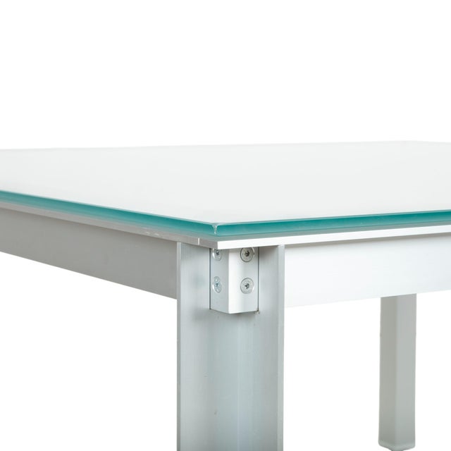 Modern Atavola Glass Satin Dining Table Silver from B&B Italia / C&B Italia For Sale - Image 3 of 12